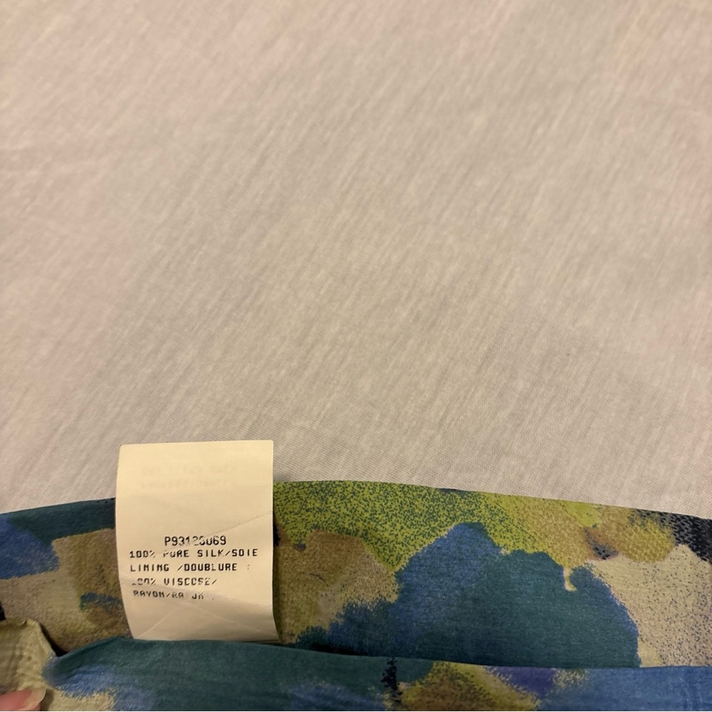 VTG Geiger Austria 100% Silk Watercolor Floral Midi Pencil Skirt  EU 42 US 12 - Picture 5 of 16